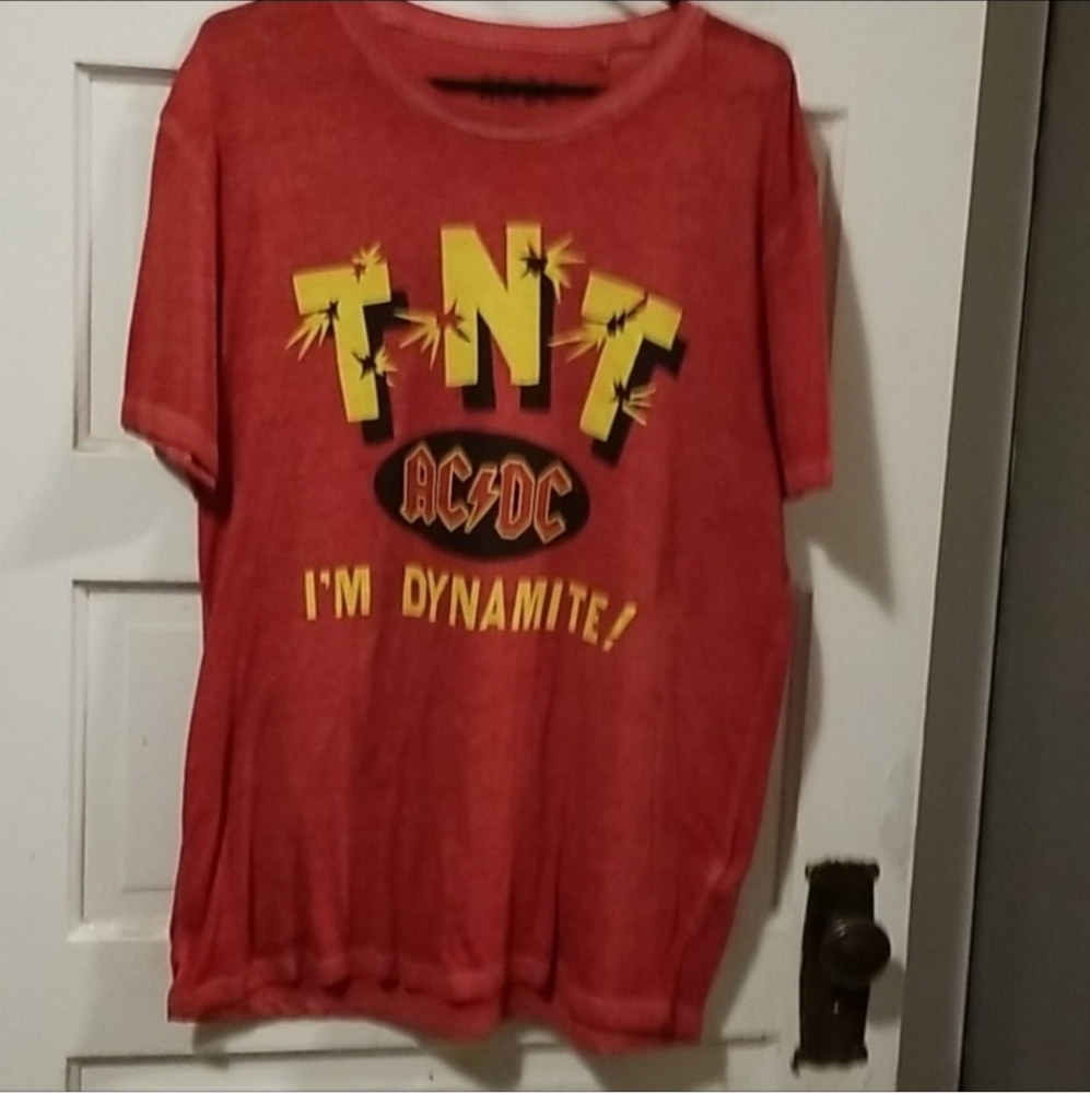 Lucky Brand AC/DC Heathered Red Shirt with Blac